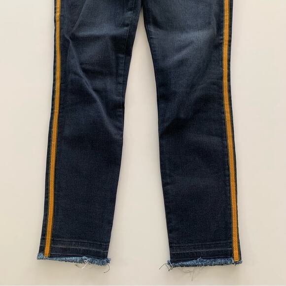 Veronica Beard Debbie Dark Slate Blue Side Stripe Mid Rise Skinny Leg Jeans 26 - Picture 5 of 9